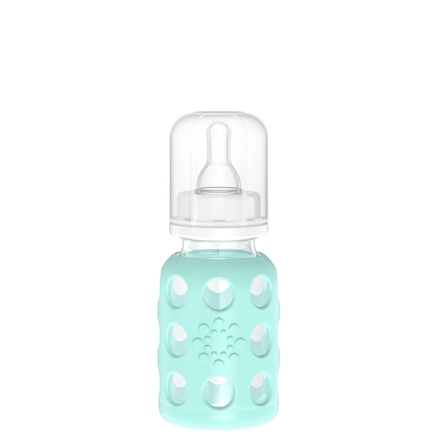 Lifefactory 4 oz Glass Baby Bottles with Silicone Sleeve - Mint